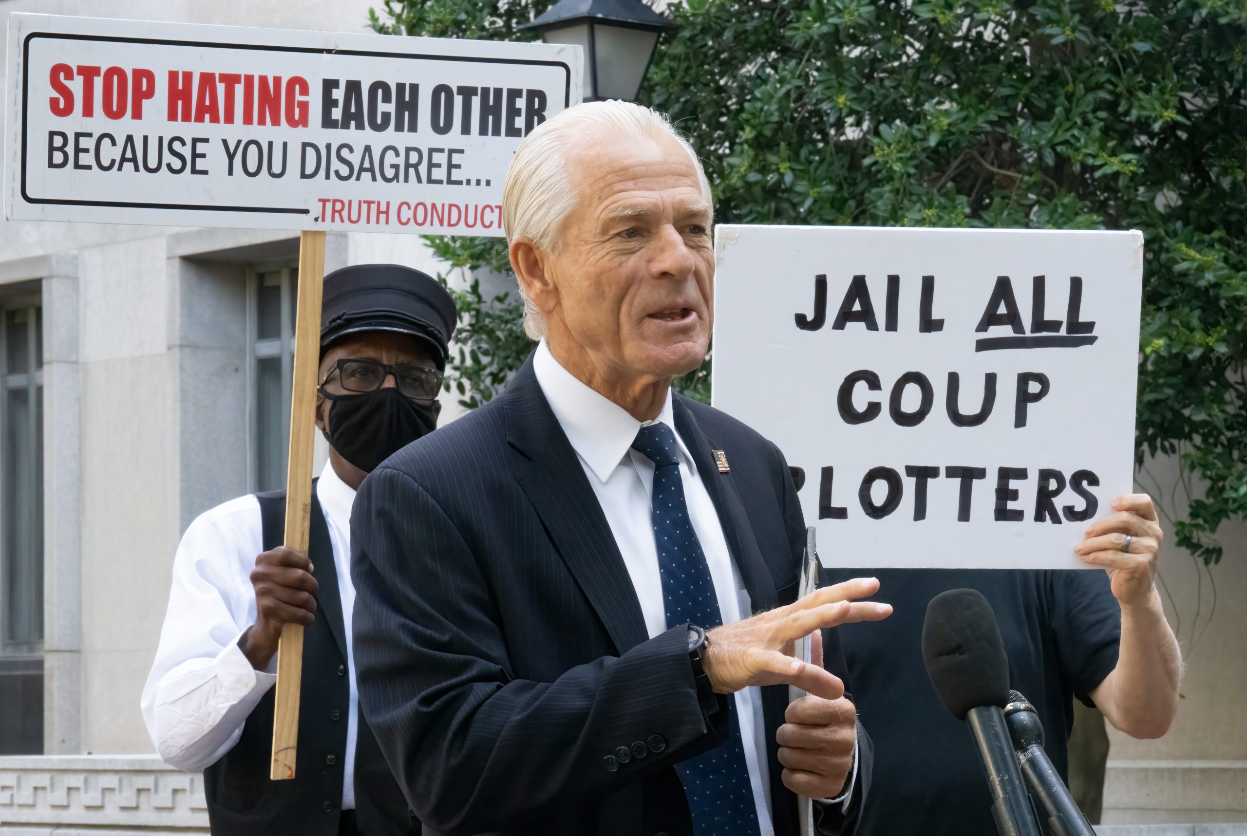 Peter Navarro arriving at the court for the start of his trial on contempt of Congress Courtesy of Victoria Pickering.